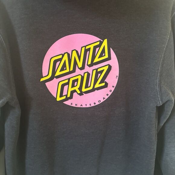 Santa Cruz Womens Hoodie Black Size M Skater California Beach Outdoors Retro Y2K - Picture 10 of 15